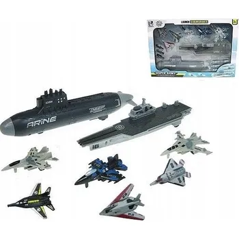 autíčko SADA VOZIDEL NÁMOŘNICTVA LOĎ STÍHAČKY LETADLOVÁ LOĎ