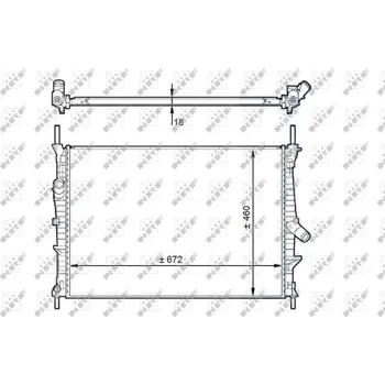 Chladič motoru Chladič, chlazení motoru NRF 58441