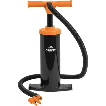 Míčový sport CRIVIT Stojanová pumpa / Nožní pumpa (vzduchové čerpadlo s dvojitým zdvihem 2 x 1,4 l)