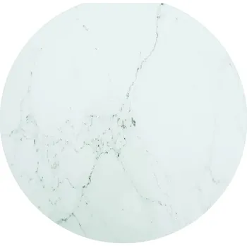 Psací stůl Deska stolu, bílá, Ø80x1 cm, sklo se vzorem m