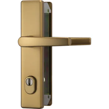 Dveřní kování HLZS814 F4 hranatá klika/klika (HLZS814 F4 hranatá klika/klika)