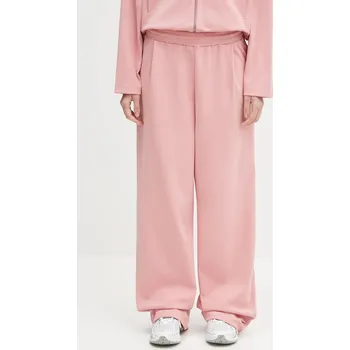 Tepláky Pangaia DNA Double Jersey Pleated Trousers, L, růžová, 34X