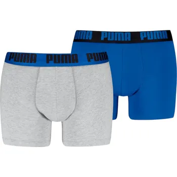Boxerky Puma Everyday Basic Boxer 2 Pack M 93832030 - blue/grey melange XXL