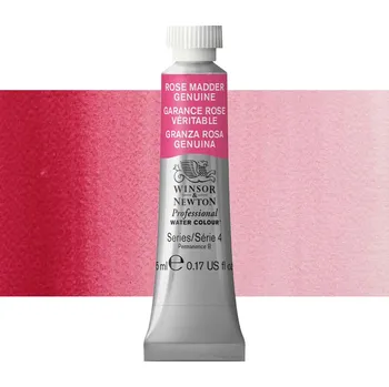 Vodová barva Akvarelová barva Winsor & Newton Professional, 5ml - Rose Madder Genuine
