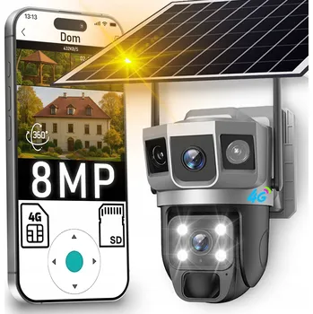 IP kamera Venkovní duální kamera VTS02-G 4G LTE solární s detekcí pohybu