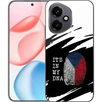 Vlajka Gelový kryt mmCase na Honor 400 - vlajka otisk prstu černobílé pozadí