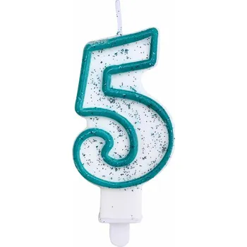 Dortová svíčka MZ Svíčka na dort třpytivá 5 - tři barvy Barva: Modrá