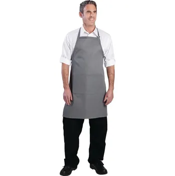 Kuchyňská zástěra Chef Works kuchařská náprsní zástěra Barva: Šedá