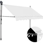 vidaXL Ručně zatahovací markýza s LED světlem 300 cm krémová