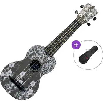Ukulele Pasadena WU-21F7-BK SET Floral Black Sopránové ukulele