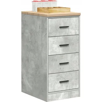 Komoda Garážová skříňka pro uskladnění, šedý beton, 40x51x85 cm