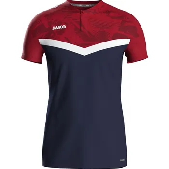 Triko s límečkem JAKO Iconic modro červené Velikost: 2XL
