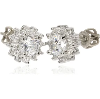 Náušnice Zlatnictví Helios Stříbrné kytičky na šroubek