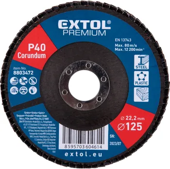 Brusný kotouč EXTOL PREMIUM 8803472 kotouč lamelový šikmý korundový, O125mm, P40
