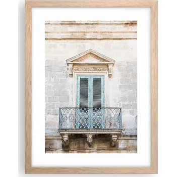 Obraz Obraz plakát v rámu světlý dub do obýváku 30x40 balkon foto na zeď