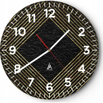 Hodiny Kuchyňské nástěnné hodiny 30x30 Art Deco Moderní skleněné hodiny do obýváku Tiché