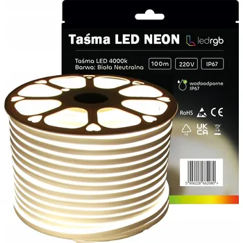 LED páska LED pásek ledrgb 100 m neutrální bílá 4000K voděodolný IP67