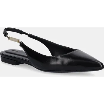 Dámské baleríny Kožené baleríny BOSS Gracey černá barva, s odkrytou patou, 50548586 50548586.001 99X, EUR 40