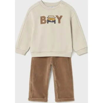 Dětská tepláková souprava Mayoral hnědá barva, 2513 2513.3C.Baby.9BYA 88X, vel. 98