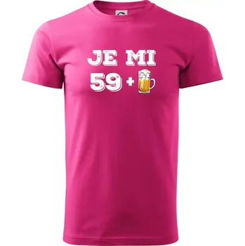 Pánská móda Je mi 60 pivo - Klasické pánské triko vyšší gramáže - 2XL ( Purpurová )