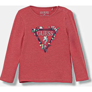 Kojenecké tričko s dlouhým rukávem Guess A5YI03.K6YW4.9BYA růžová 38X, vel. 88-96