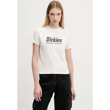 Bavlněné tričko Dickies DK0A87Q5 béžová 01X, vel. L