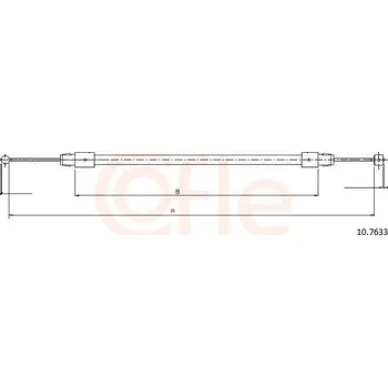 Brzdový systém Tažné lanko, parkovací brzda COFLE 92.10.7633