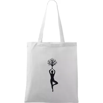 Yoga strom - Taška bavlněná - 42 x 38 cm ( Bílá )