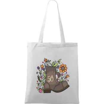 Stará bota 50 - Taška bavlněná - 42 x 38 cm ( Bílá )