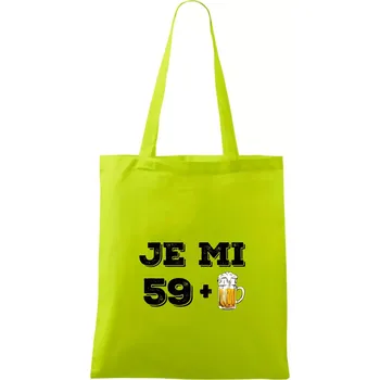 Je mi 60 pivo - Taška bavlněná - 42 x 38 cm ( Limetková )
