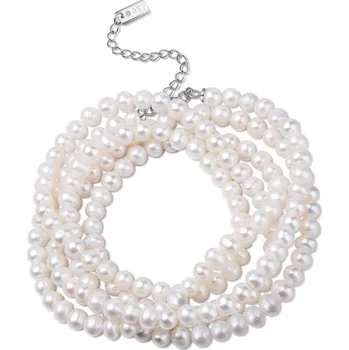 Náramek Ailoria - MOE Náramek-náhrdelník stříbrný/bílá perla Náramky dámské