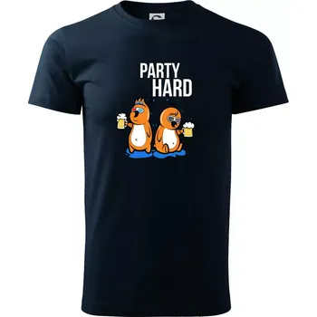 Pánské tričko Party hard ptáci - Triko extra velké (5-8XL) - 7XL ( Námořní modrá (téměř černá) )
