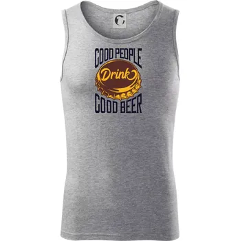 Good People Drink good Beer - Tílko pánské Core - S ( Tmavě šedý melír )