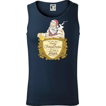 Drsnej santa - Tílko pánské Core - XL ( Námořní modrá (velmi tmavá - téměř černá) )