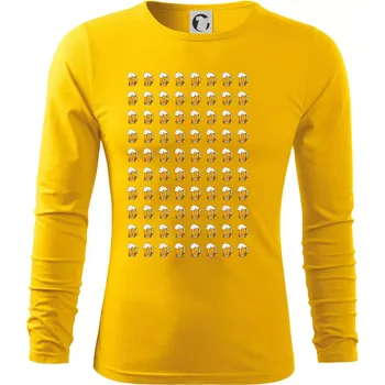 Pánské oblečení Narozeniny - 80x pivo - Triko s dlouhým rukávem FIT-T long sleeve - S ( Žlutá )