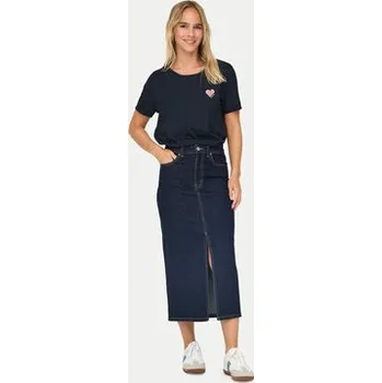 Dámské tričko ONLY T-Shirt Kita 15244714 Tmavomodrá Regular Fit XS