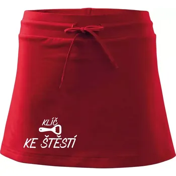 Dámská sukně Klíč ke štěstí otvírák - Sportovní sukně - two in one - L ( Červená )