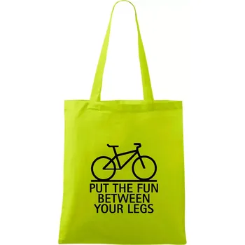 Put the fun between your legs - Taška bavlněná - 42 x 38 cm ( Limetková )