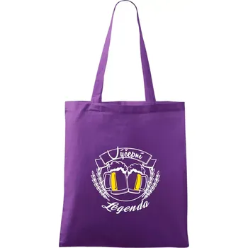 Nákupní taška Výčepní legenda - Taška bavlněná - 42 x 38 cm ( Fialová )