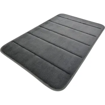 Koupelnová předložka Protiskluzová koupelnová rohožka 50 x 80 cm z mikrovlákna Měkká toaletní podložka Rychlá absorpce vody Pratelná bezpečnostní předložka tmavě šedá