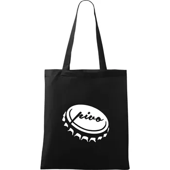 Pivo zátka - Taška bavlněná - 42 x 38 cm ( Černá )