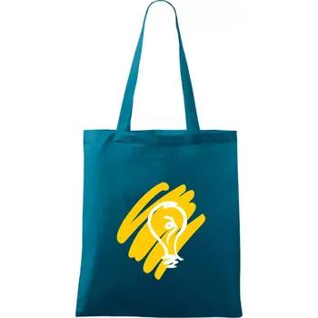 Žárovka splash - Taška bavlněná - 42 x 38 cm ( Petrolejová )