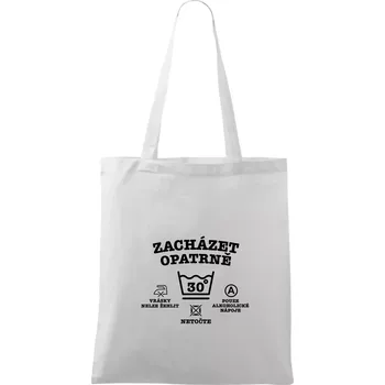 Zacházet opatrně 30 - Taška bavlněná - 42 x 38 cm ( Bílá )