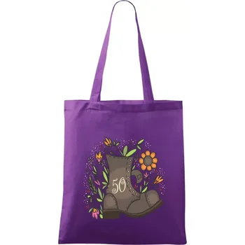 Stará bota 50 - Taška bavlněná - 42 x 38 cm ( Fialová )