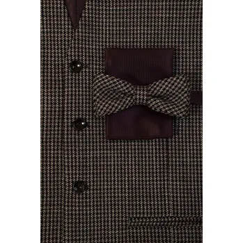 Motýlek Avantgard Set vesta a motýlek, 662-66054, Hnědá Velikost: 50