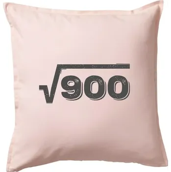 Polštář Narozeniny odmocnina 30 - Polštář 50x50 - 50x50 - Pouze potah ( Světle růžová )