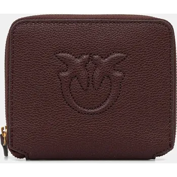 Peněženka Kožená peněženka Pinko dámská, hnědá barva, 100249 A29Q 100249.A29Q 89X, vel. ONE SIZE
