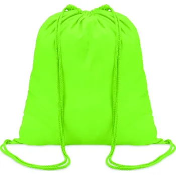 Bavlněný 100 gsm stahovací vak Colored - Limetková, Firemní dárkové předměty s vlastním potiskem
