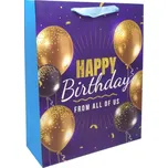Taška dárková L 26x32x10 cm OP1734 HAPPY BIRTHDAY balónky