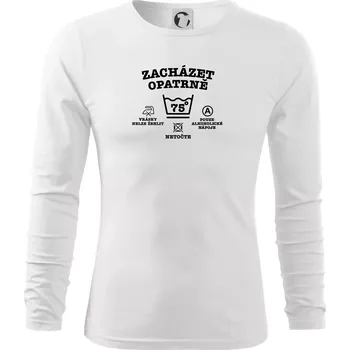 Pánské oblečení Zacházet opatrně 75 - Triko s dlouhým rukávem FIT-T long sleeve - S ( Bílá )